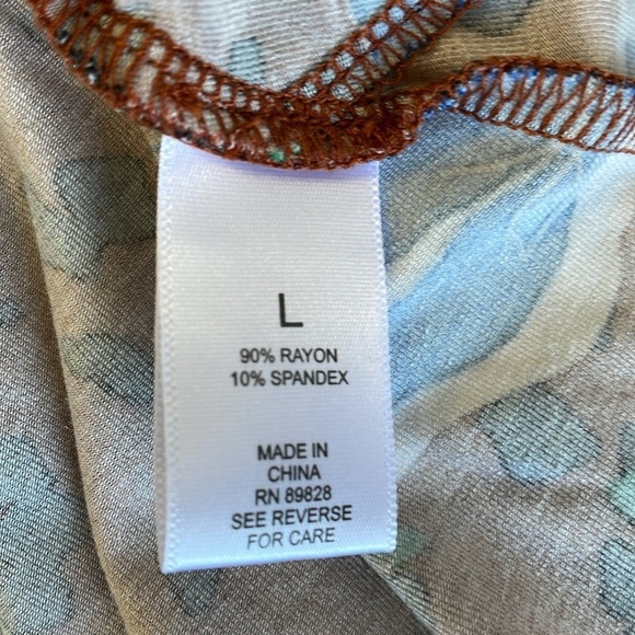 LOGO by Lori Goldstein Blue Floral Top - Picture 7 of 7